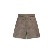 Hong Kong direct mail trendy luxury Sandro womens houndstooth tweed shorts SFPSH00191