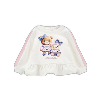 Hong Kong direct mail MONNALISA girls shirt 39D61040170190 AW2024 white ruffle