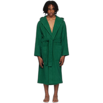Hong Kong direct mail trendy luxury Tekla mens green hooded bathrobe BTTEGR
