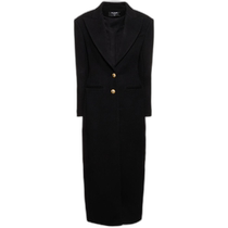 Hong Kong direct mail trendy luxury Balmain womens wool cashmere long coat