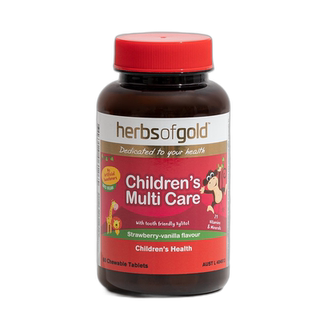 澳大利亚直邮Herbs Of Gold和丽康儿童多维咀嚼片60粒