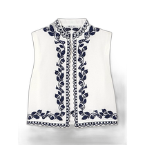 Hong Kong direct mail trendy luxury Loro Piana womens vest FAO0396 linen