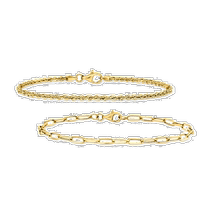 RS Pure by Ross-Simons 14kt yellow gold jewelry set: 2 link bracelet - 8