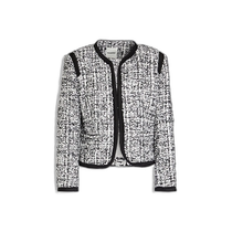 Hong Kong direct mail trendy luxury Sandro womens beaded metallic tweed jacket SFPVE00798