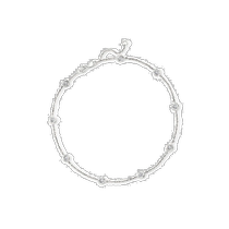 Ross-Simons 14ct white gold diamond standing anklet 9 inches (US outlet) straight hair