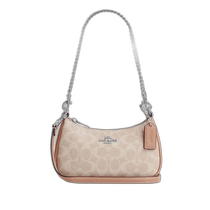 US direct mail COACH Teri mini crossbody bag made of iconic canvas CW323 silver