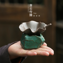 Tang Yun Japanese Kung Fu tea accessories Tea filter Tea filter Creative tea ceremony Ceramic tea leak Tea filter net