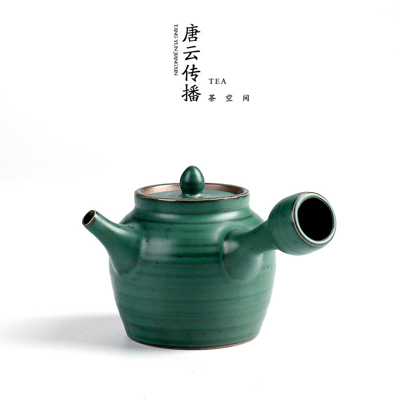 Tang Yun Japanese coarse Pottery tea pot New kiln becomes a single pot Ceramic Gongfu tea with tea creative side handle pot
