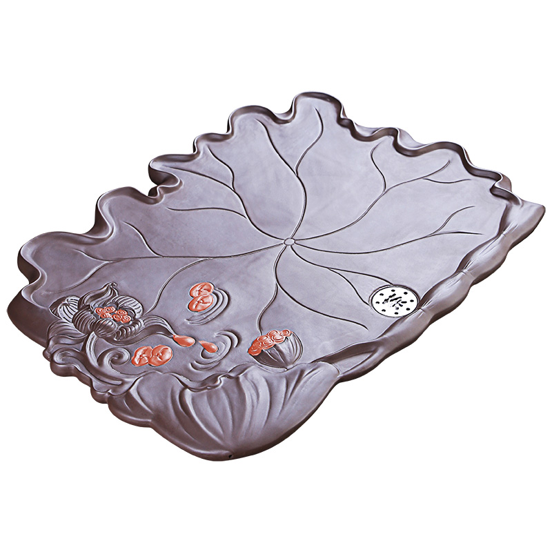 The Product is purple sand tea tray was dry home I and contracted ceramic water type tea saucer sea pot of tea accessories