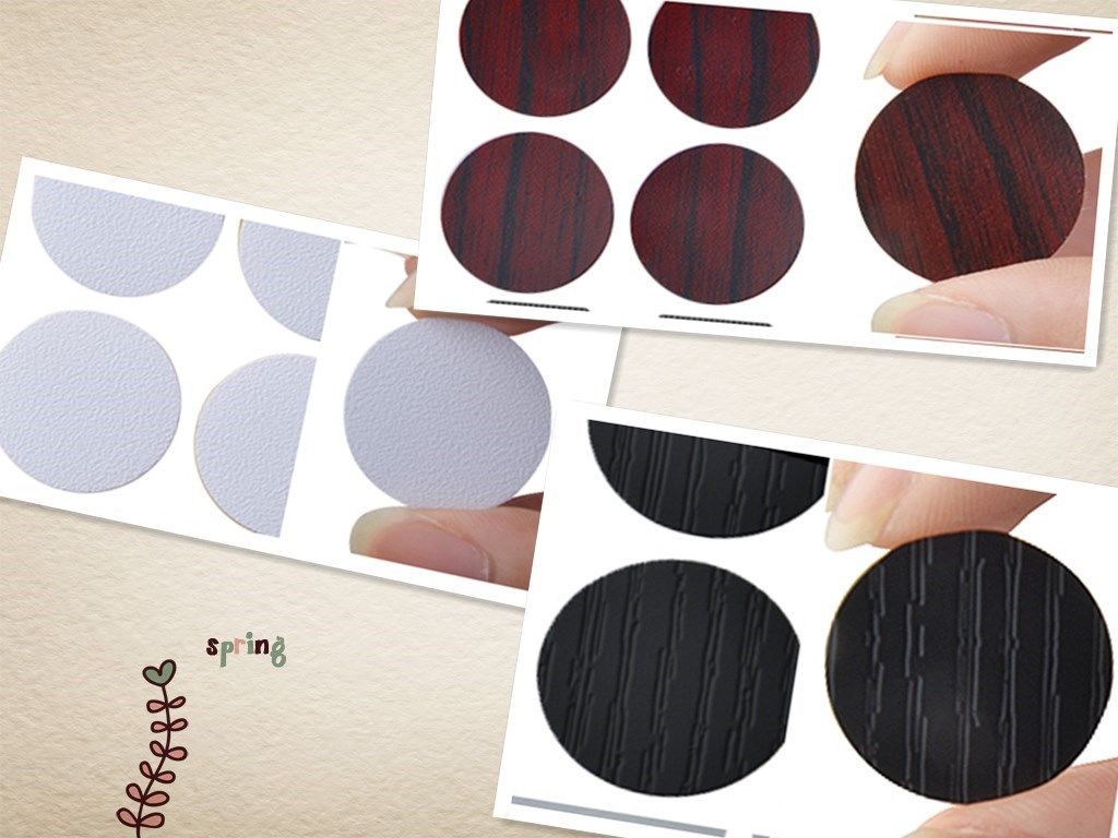 Bảng điều khiển nội thất bìa chống va chạm lỗ tủ quần áo dán lỗ tròn vẻ đẹp dán vá tủ sách nhiều màu lỗ giấy tròn lỗ dính giấy - Nhà cung cấp đồ nội thất kệ ô vuông treo tường