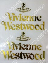 Gold logo brand sticker custom all kinds of text number pattern metal hollow label high grade sticker
