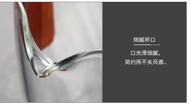 Royal pure wood glass fair Japanese manual heat - resistant glass tea cup upset sea points tea, kungfu tea accessories