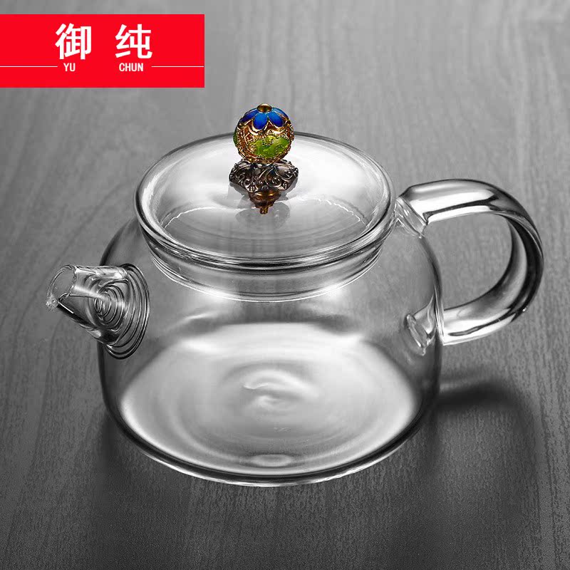 Royal pure glass brewed tea pot heat household heat kung fu tea flower teapot tea machine electricity TaoLu trumpet