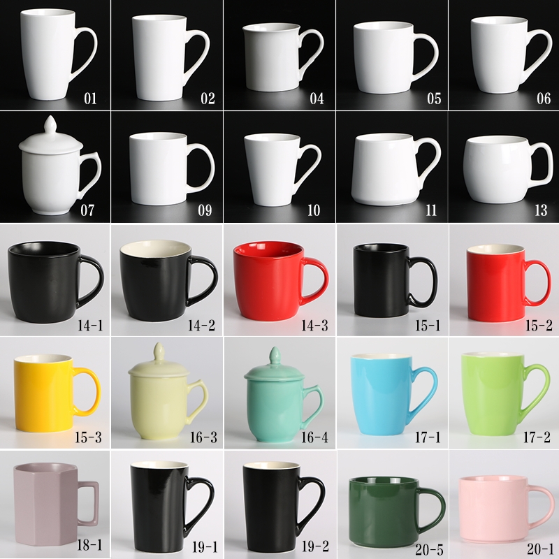 Mark cup custom promotional gifts with cover ceramic coffee cup white glass can be made engraving LOGO