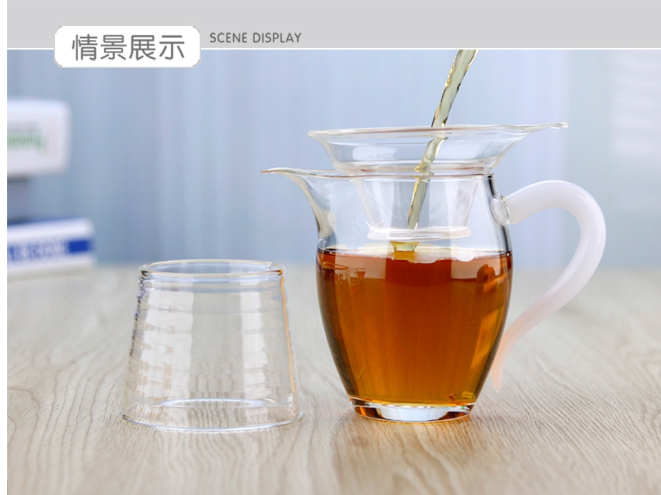 Royal pure glass transparent glass and heat - resistant glass tea sea fair keller cup tea gift sets