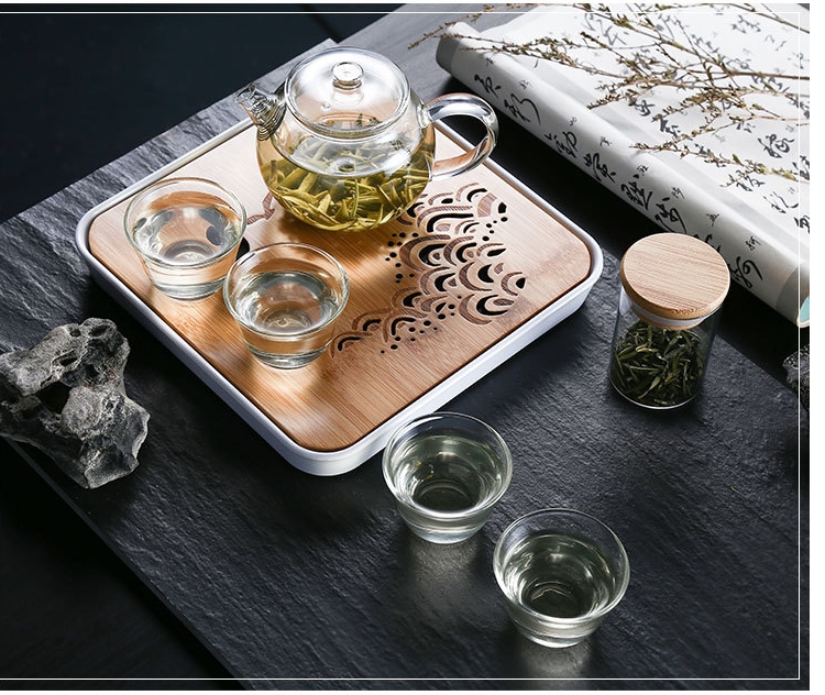 Royal pure travel tea set suit portable package mini portable car is suing tourism glass kung fu tea set