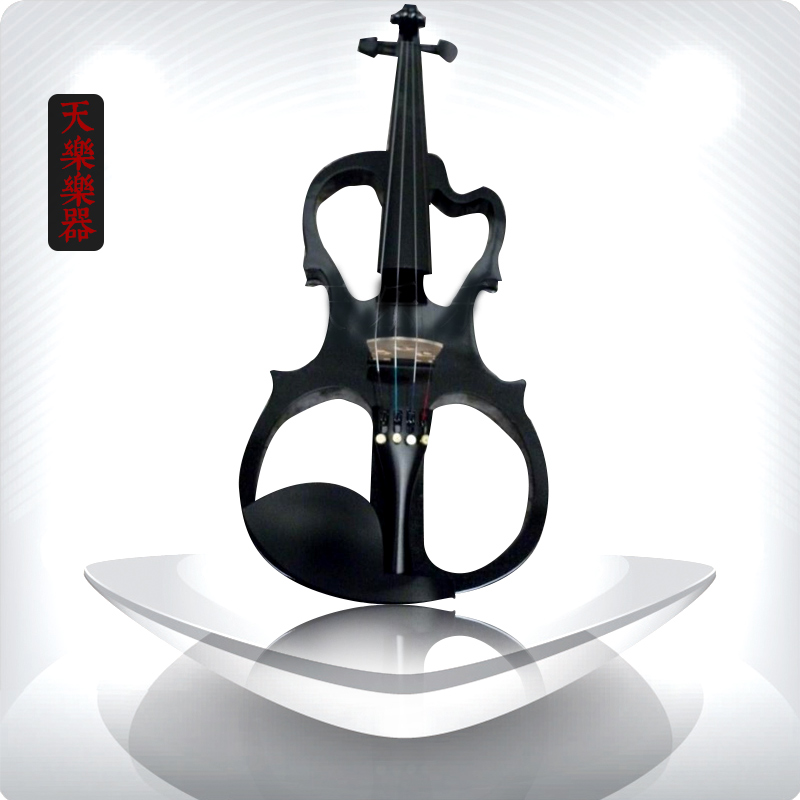 Full real shot all handmade high-grade black electronic violin can be practiced and played electric violin super value