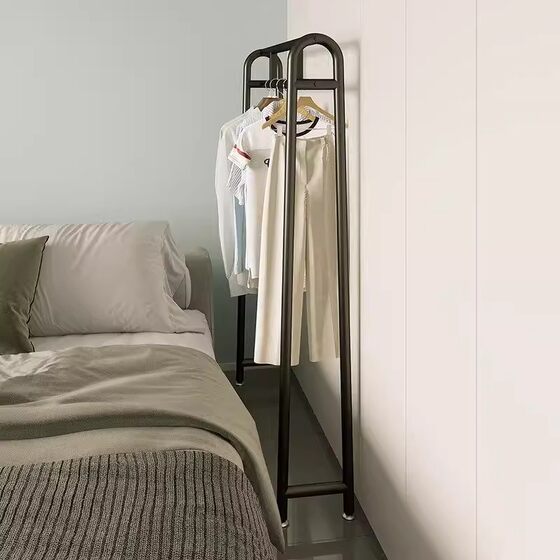 Compact 25cm Narrow Floor-Standing Coat Rack for Home Use, Minimalist Clothes Rack for Bedroom End or Bedside