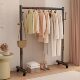 Simple Floor-Standing Clothes Drying Rack for Indoor Bedroom, Adjustable and Retractable Mobile Drying Rack, Household Clothes Hanger with Hooks