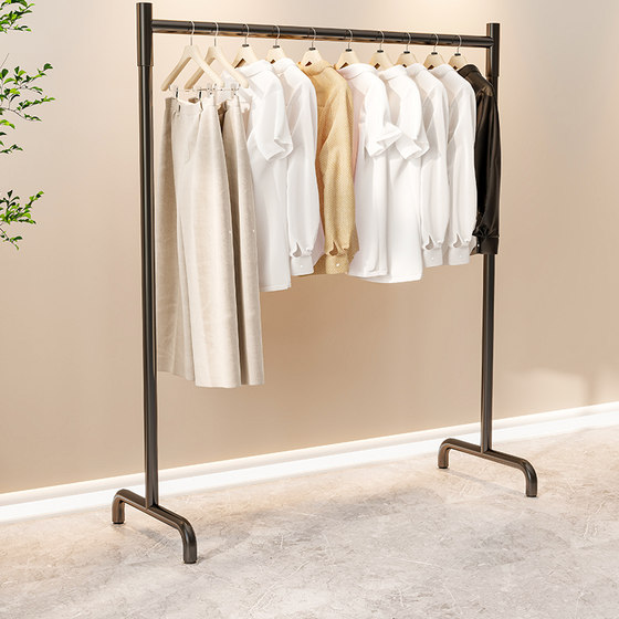Simple Floor-Standing Clothes Rack for Home Use, Balcony Simple Single-Rod U-Shaped Drying Rack, Hotel Drying Rack for Quilts