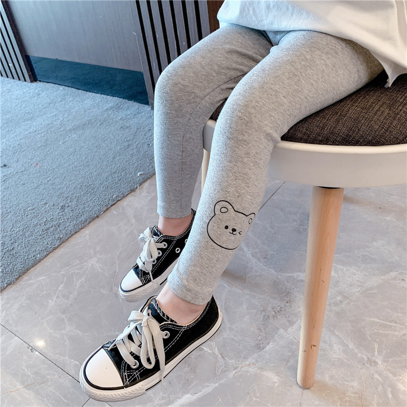 Girl High Elasticity Thin underpants Bottoms Pants Spring Autumn Season Baby Boy Outwear Foreign Pie Pure Cotton Casual Tight Fit Pants