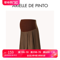 French ARIELLE DE PINTO maternity wear summer simple versatile pleated skirt high waist belly skirt