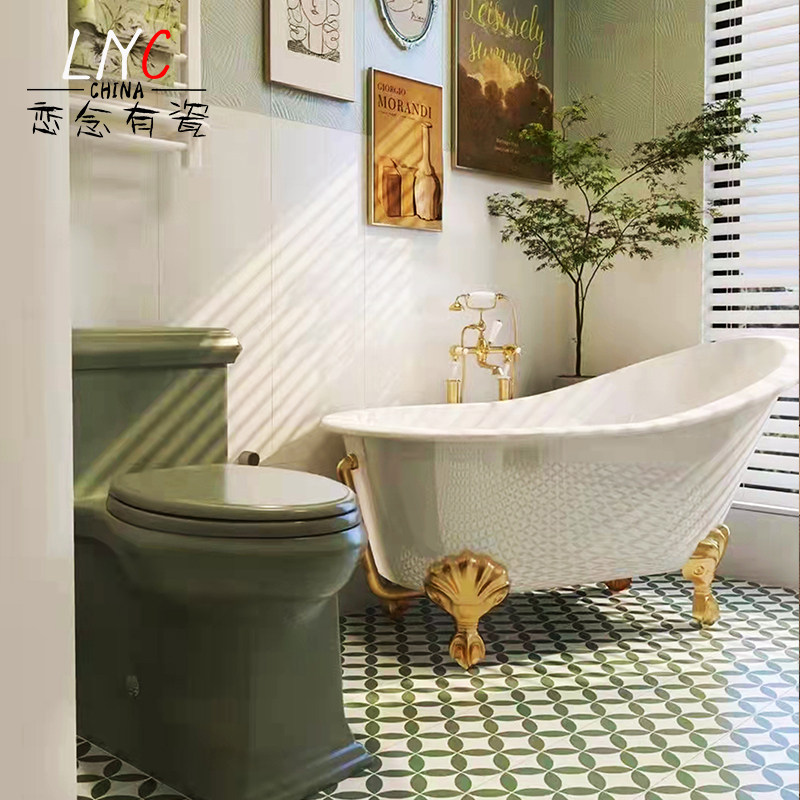 Romance with porcelain style Red Tail Sunflower Makeup Room Tile Green Flower Brick Bathroom Toilet Wall Brick Kitchen Floor Tiles