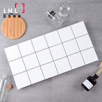 Nordic simple black and white kitchen and bathroom brick 300*600 matte glazed brick Bread brick eighteen grid subway brick wall brick