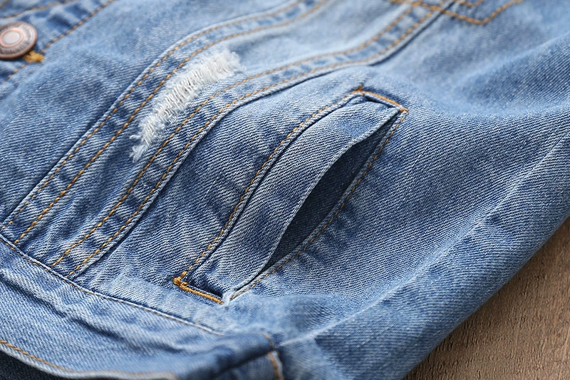 Quần áo trẻ em bé trai áo vest denim 2020 mùa xuân và mùa thu trẻ em lớn áo vest siêu mềm mặc bên ngoài áo khoác kiểu phương Tây Âu Mỹ - Áo ghi lê