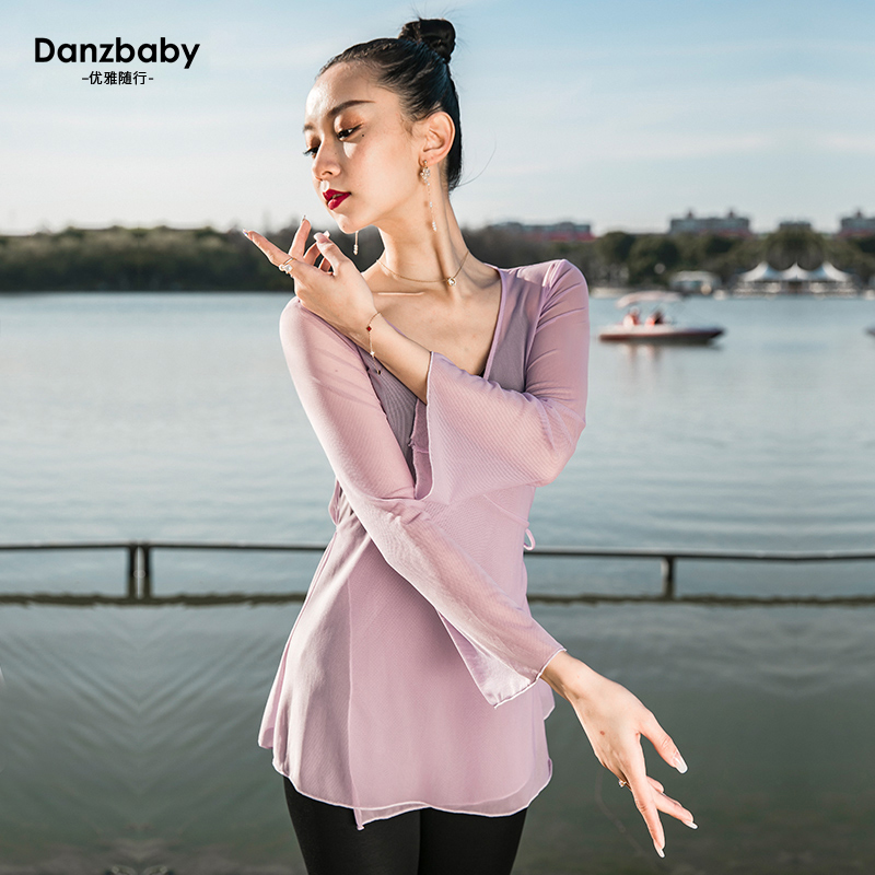 danzbaby ballet classical dance practice Trumpet Sleeve Art performance to serve ethnic dance Rhythmic Dance Dress