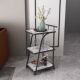 Nordic golden trolley simple household iron dining edge table light luxury mobile coffee table dining car storage rack corner table