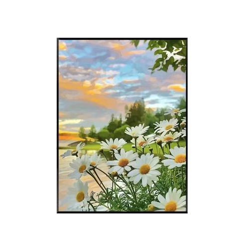 Алмазные картины, полные маленьких пейзажей Daisy, Cross Stitch 2023 Новая паста бриллиантовая ручная спальня Маленькие кусочки Nordic 5D
