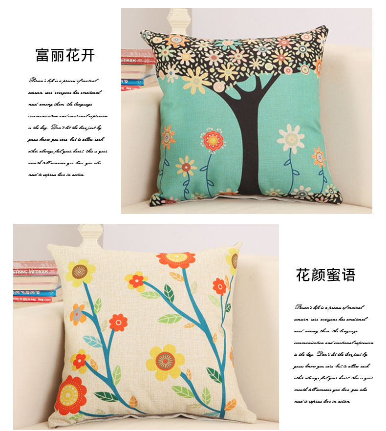 Phong cách Bắc Âu nhỏ gối hoạt hình tươi mà không có lõi vuông sofa gối đệm phòng khách sofa gối - Trở lại đệm / Bolsters Gối hình thú cho bé