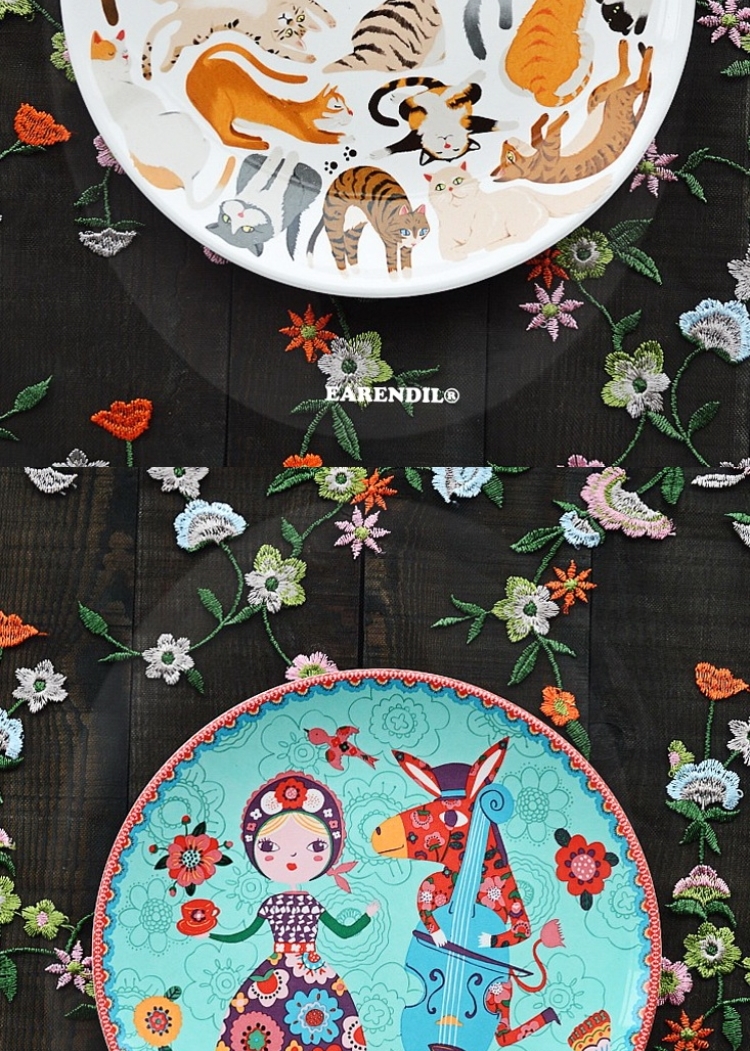 Earendil Nordic country style under glaze color porcelain tableware dinner plate household food dish dim sum dishes for breakfast