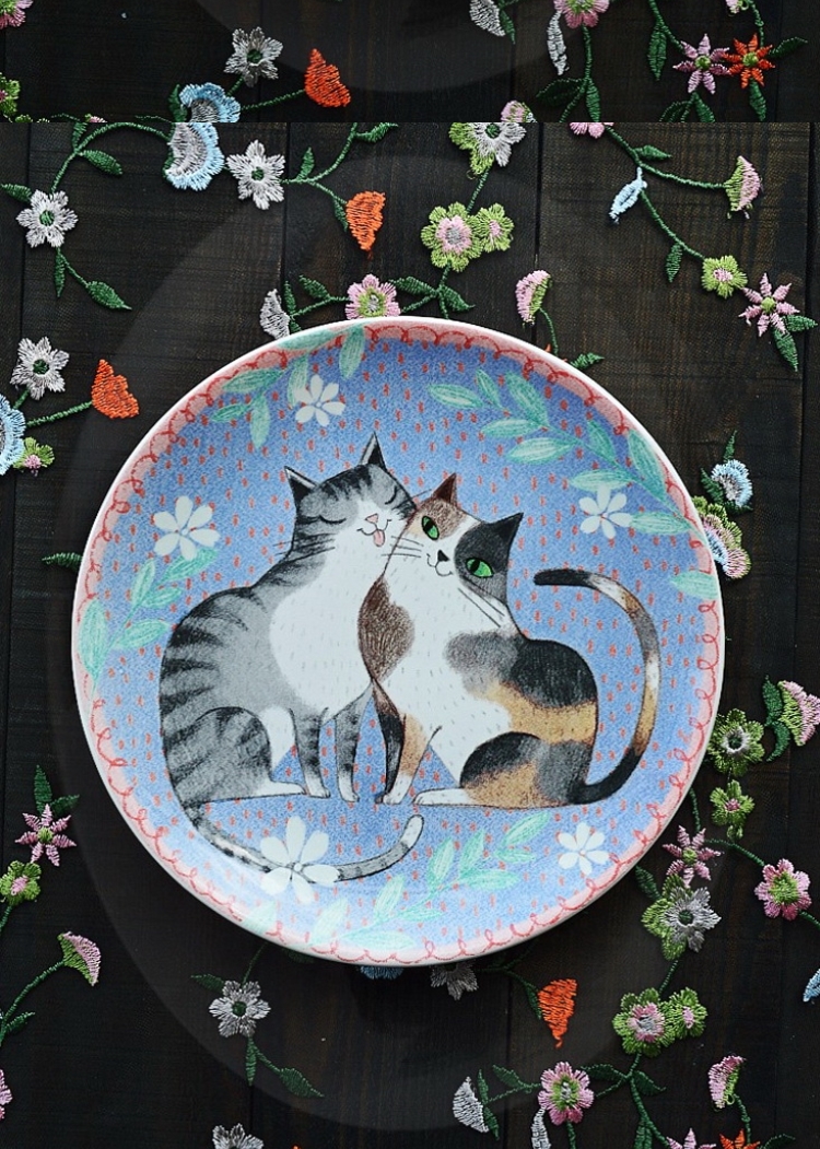 Earendil Nordic country style under glaze color porcelain tableware dinner plate household food dish dim sum dishes for breakfast