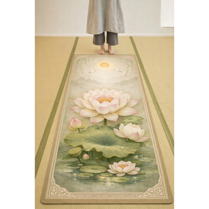 All-Season Smooth Meditation Cushion, Long Head, for Home Use, Washable, Thickened Lotus Mat, Durable and Does Not Shed Lint
