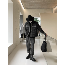 Great value clearance #HOZI diamond lapel cotton patch panel contrast niche design feel warm trend coat