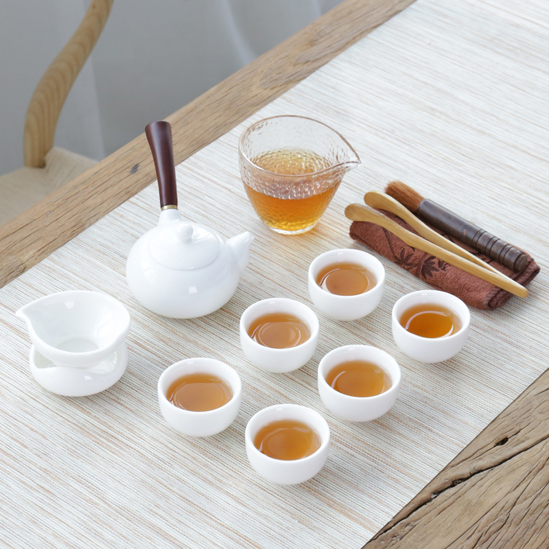 Glass ceramic tea set suit household Glass 6 kung fu tea with modern Chinese style of a complete set of tea to make tea