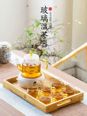 Fruit teapot set glass tea cup household European style afternoon tea set heating base English tea cooker