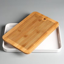 Tea tray household kung fu tea table Japanese dry bubble tea tray Japanese bamboo water storage living room modern simple Tea Sea