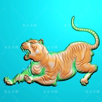 LH0380 tiger zodiac Tiger a Tiger landscape Tiger antique jade carving relief picture jdp