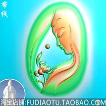 Jade carving side face half-body Guanyin head lotus Lotus Guanyin jade sculpture photo-relief map BMP Finely Carved JDP