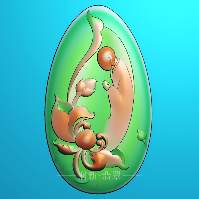 WX295 new epiphany lotus Elliptical Epiphany with the shape of the Mood Water Drop Jade Sculpture of the Sculptured Sculpture jdp