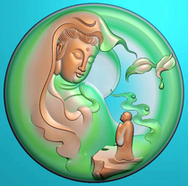 BGY1260 side face half-body Guanyin head lotus Lotus Guanyin jade sculpture photo embossed with fine sculptures jdp