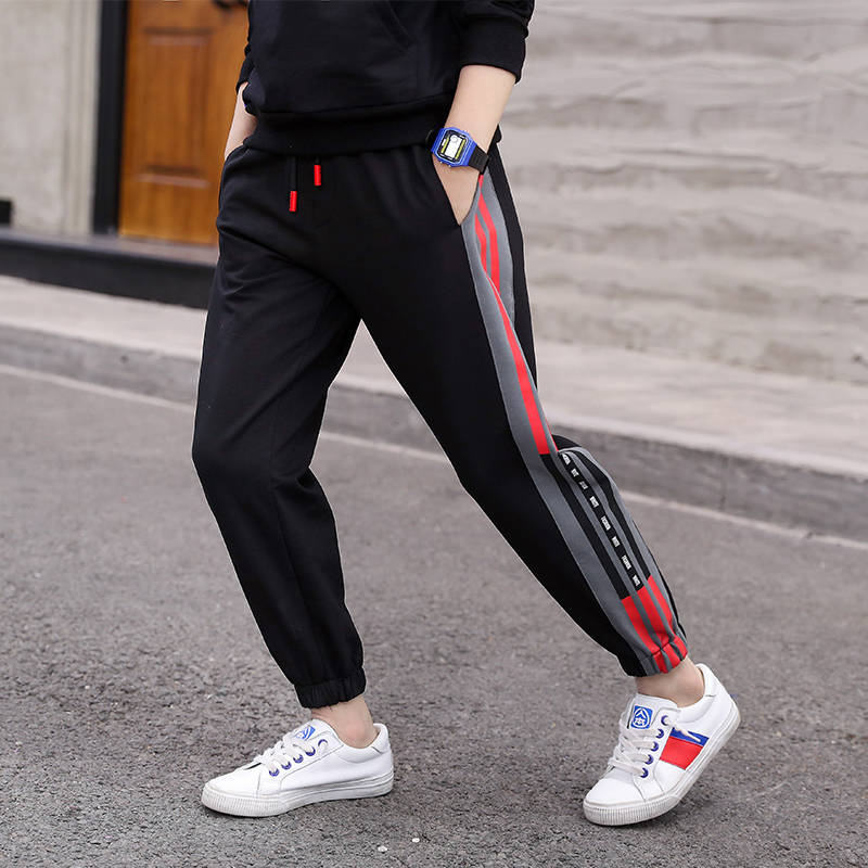 Boy spring clothing pants 2022 new children casual sports pants workwear pants spring autumn season CUHK child long pants
