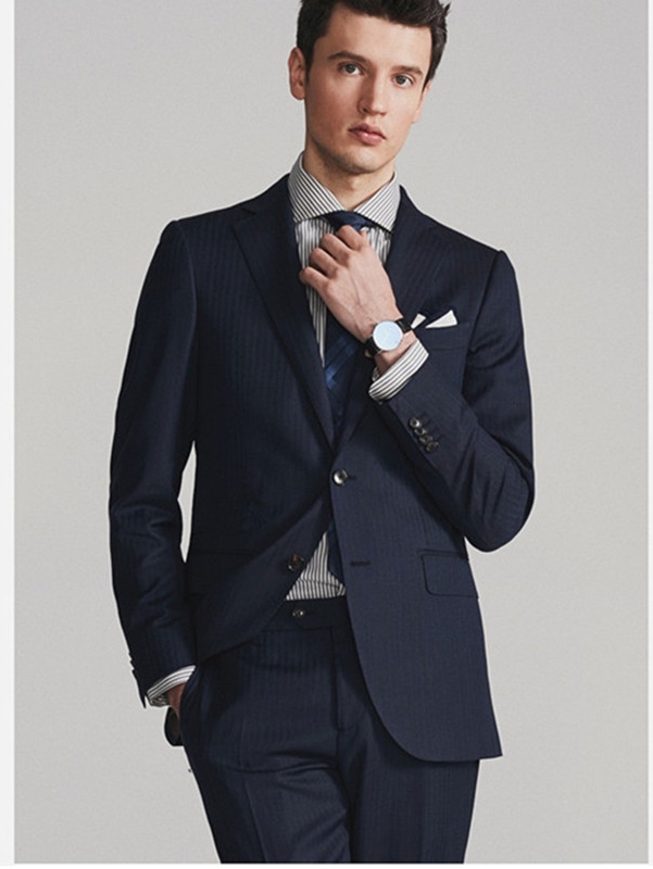 New Amari men's suit suit middle-aged wool free from bronzing without opening a suit suit Business gentleman positive dress