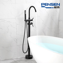 Pensen full copper bathtub faucet floor-standing faucet toilet cylinder side hot and cold faucet set shower