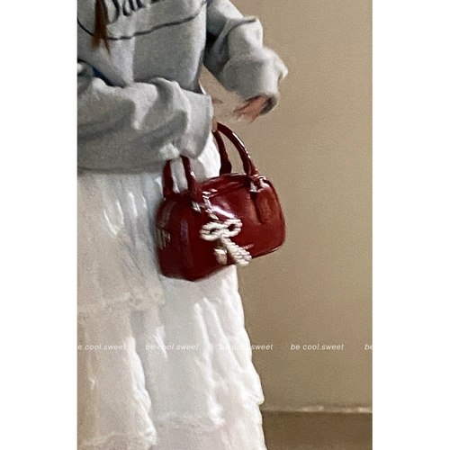 Красная сумка через плечо, небольшая сумка, Южная Корея