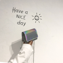 Summer small bag Joker ins shoulder bag female 2020 New Tide Net red small square bag fairy laser chain bag