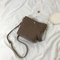 Retro Bucket Bag Women 2018 Spring New Korean Mori shoulder bag Joker ins One Shoulder shoulder bag